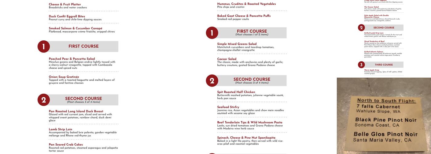 Zinc Wine Bar & Bistro Menu