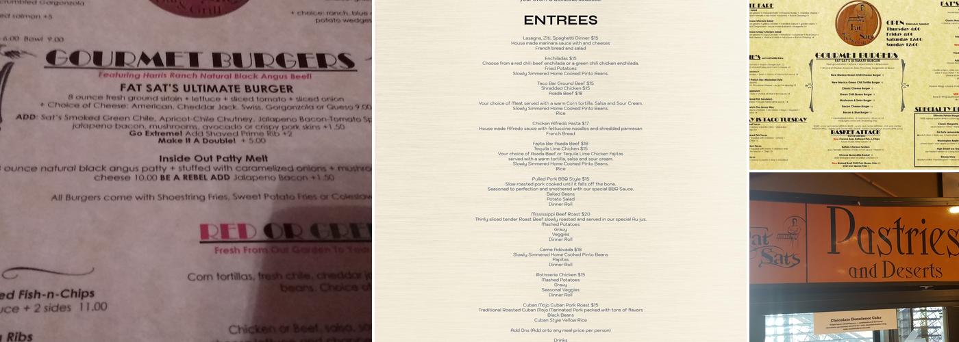 Fat Sat's Bar and Grill Menu
