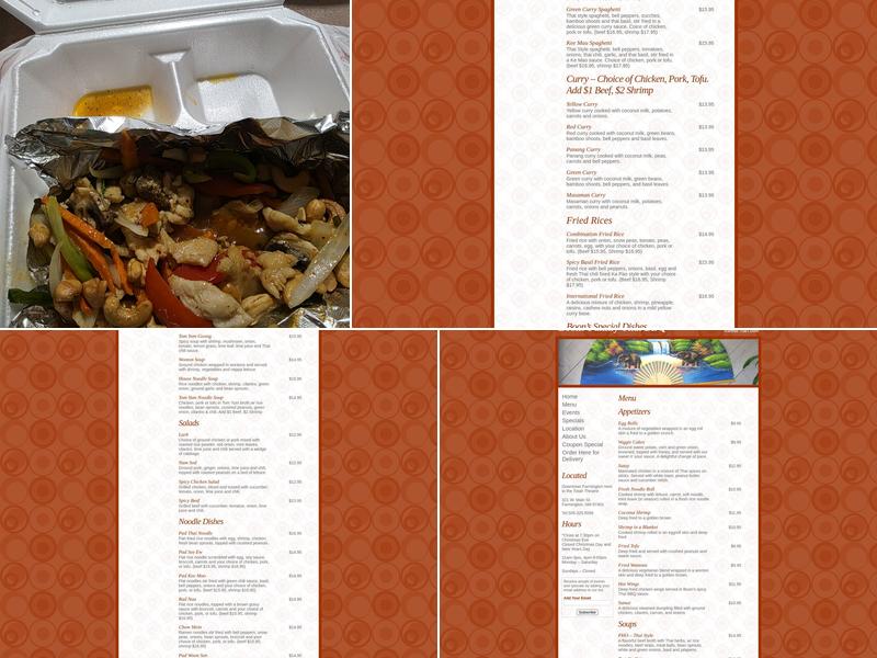 Boon's Family Thai BBQ Menu