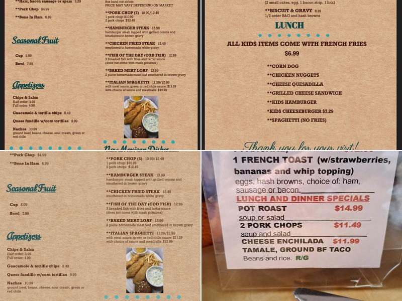 Pancake Alley Menu