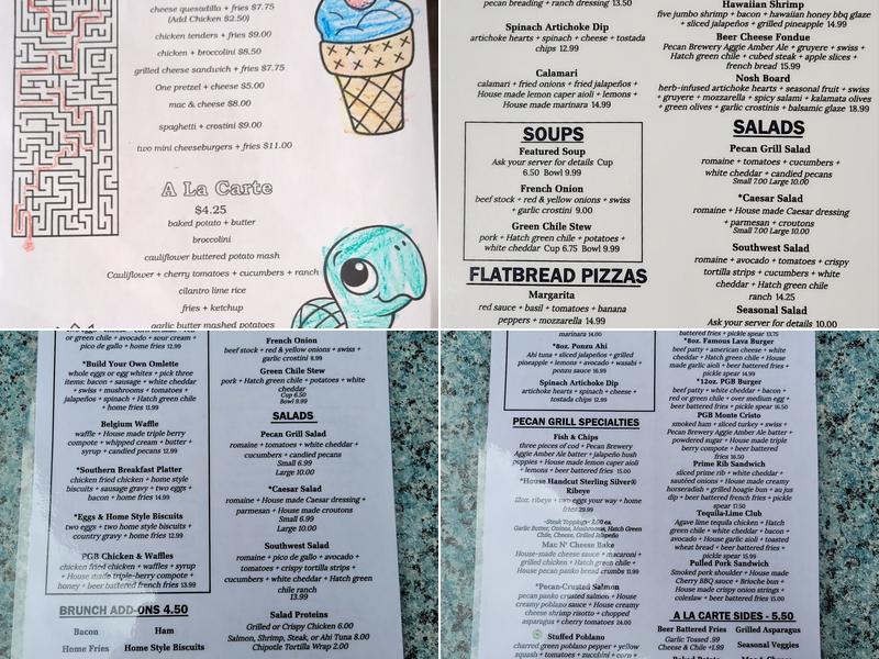 The Pecan Grill and Brewery Menu