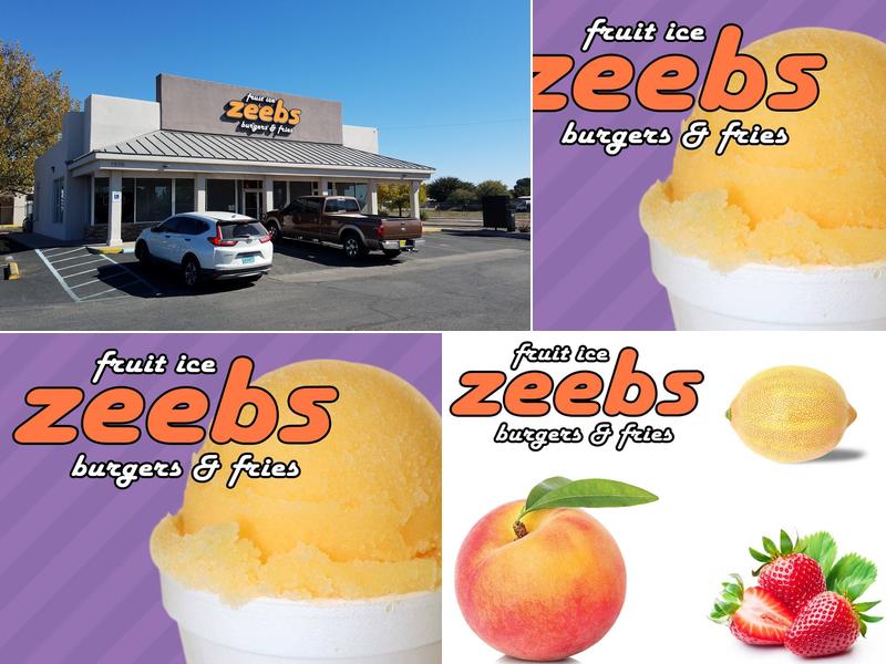 Zeebs. Fruit Ice, Burgers and Fries.