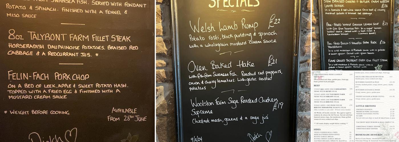 The Ancient Briton Menu