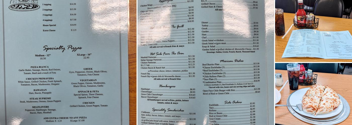 Riverside Pizza Restaurant Menu