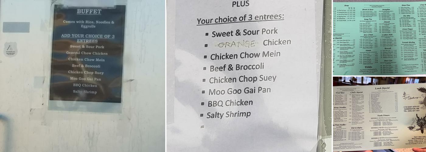 Arches Restaurant Menu