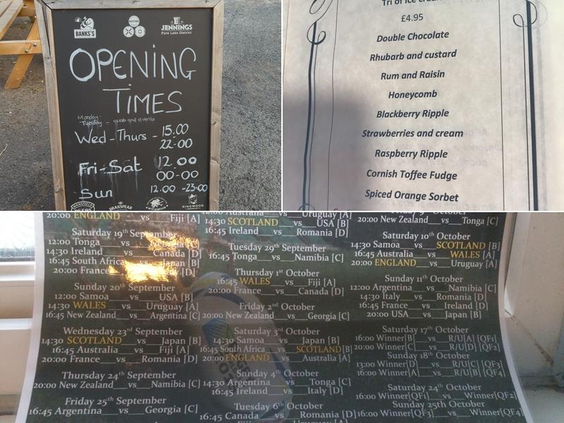 The Tanners Arms Menu