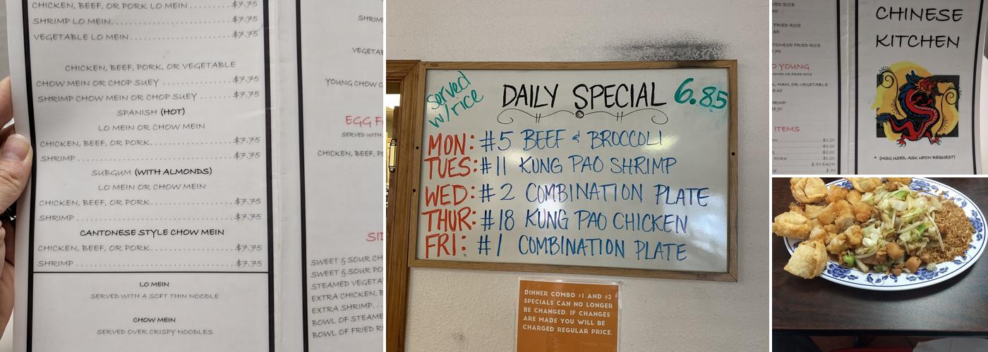 Chinese Kitchen Menu