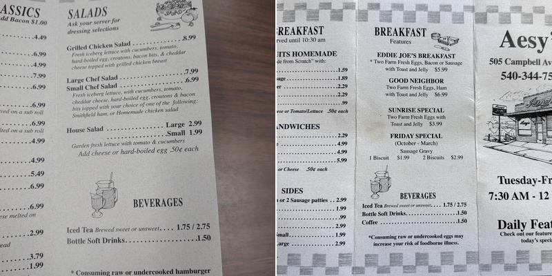 Aesy's Menu