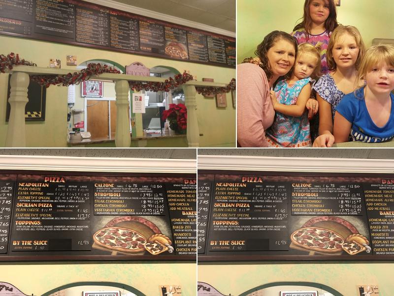 Elizabeth's Pizza Menu