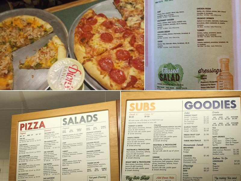 Dion's Menu