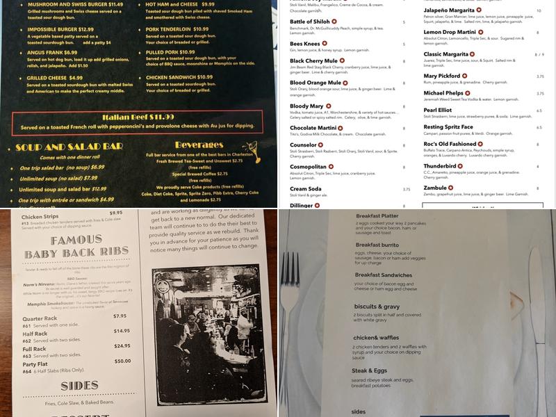 Roc's Blackfront Tavern & Grill Menu