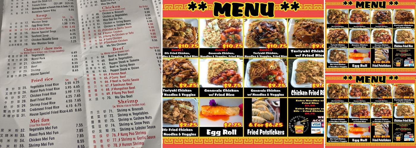Golden Chopsticks Menu