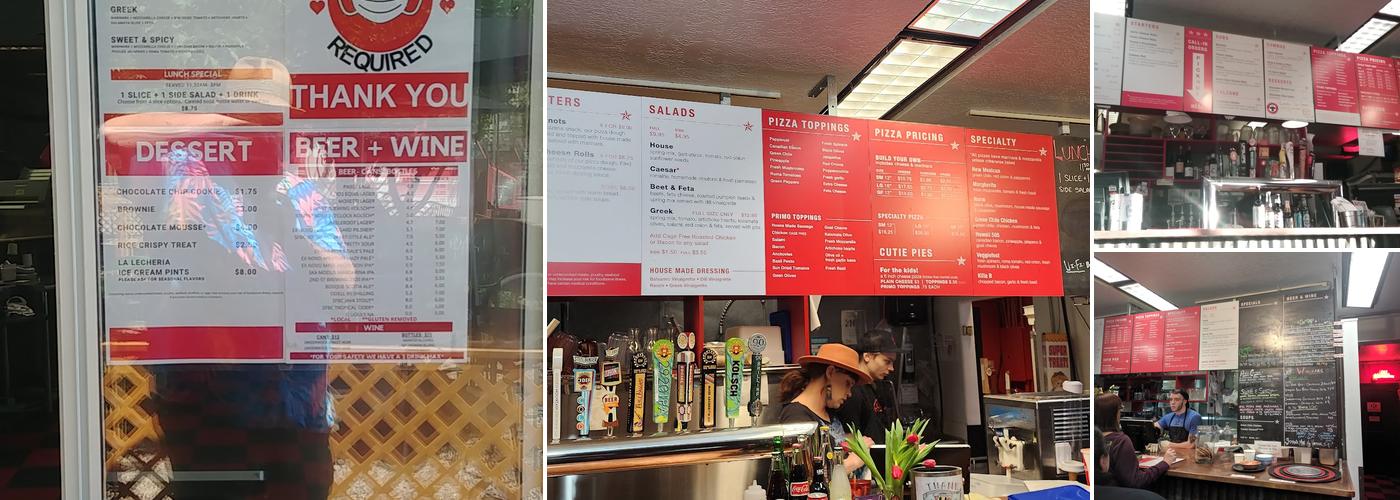 Back Road Pizza Menu