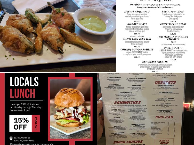 BOXCAR Menu