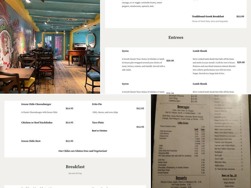 Caffe Greco Menu