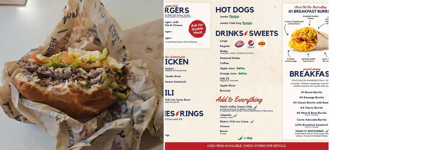 Blake's Lotaburger Menu