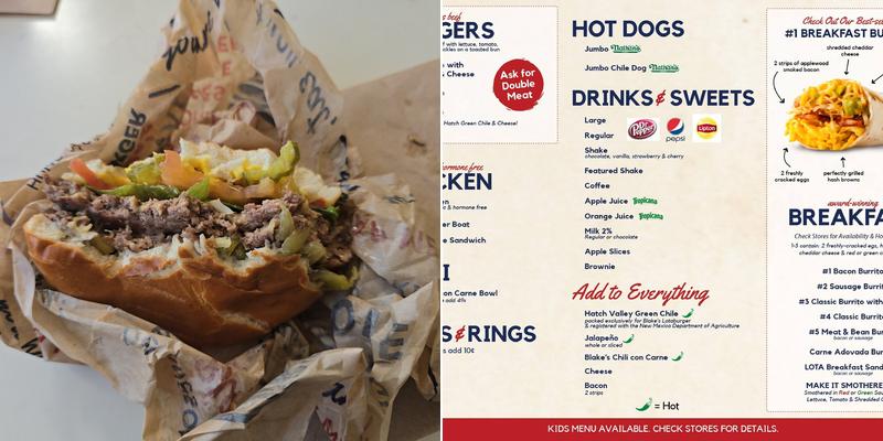 Blake's Lotaburger Menu