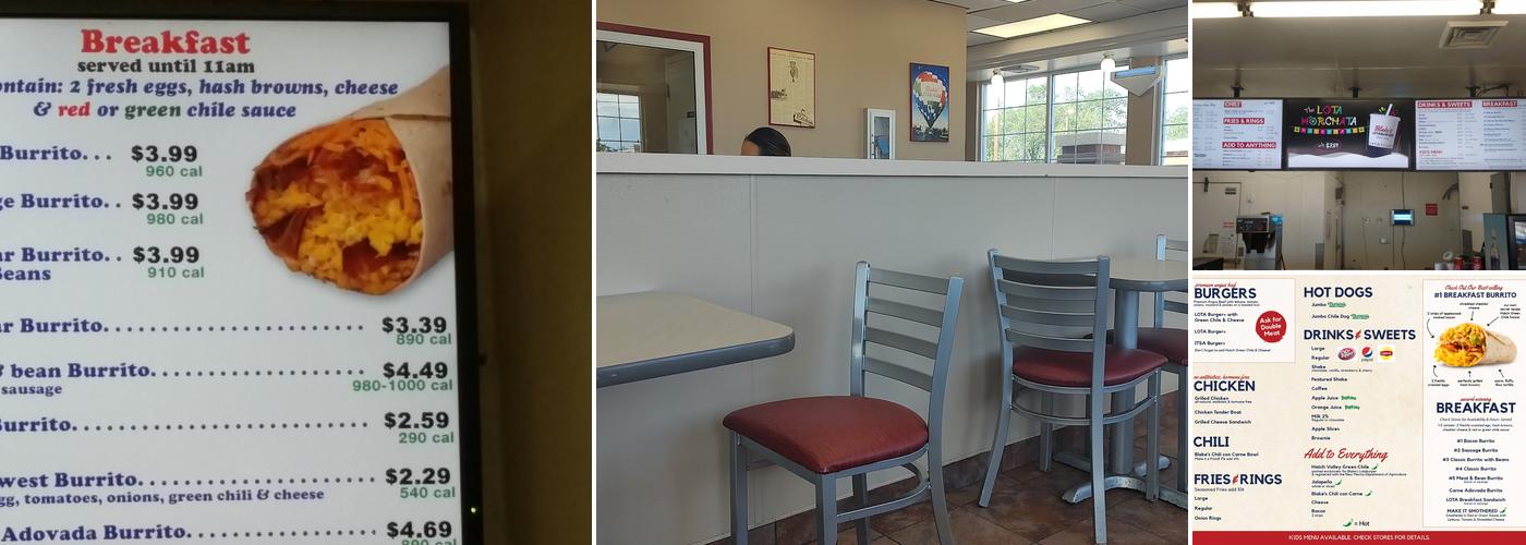 Blake's Lotaburger Menu