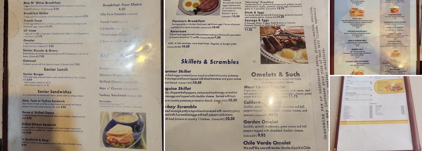 Visalia Waffles Menu