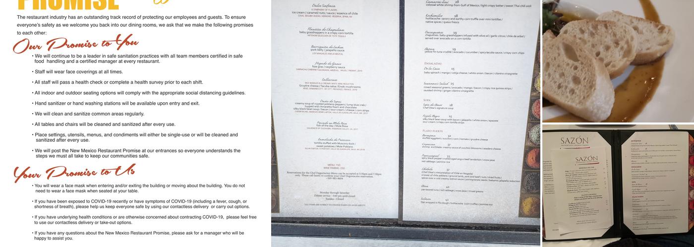 Sazón Menu