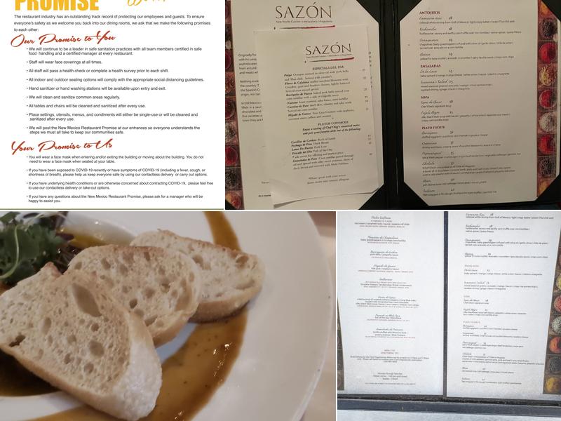 Sazón Menu