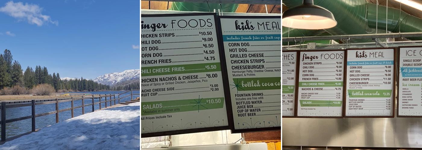Hume Lake Snack Shop Menu