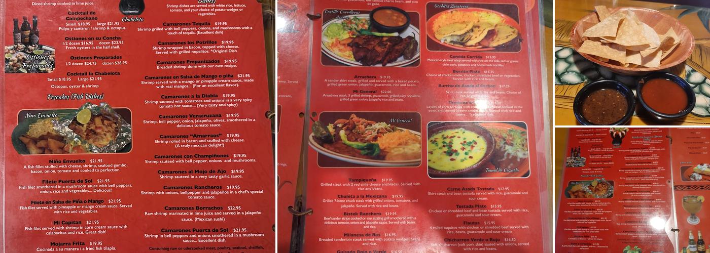 Los Potrillos Menu