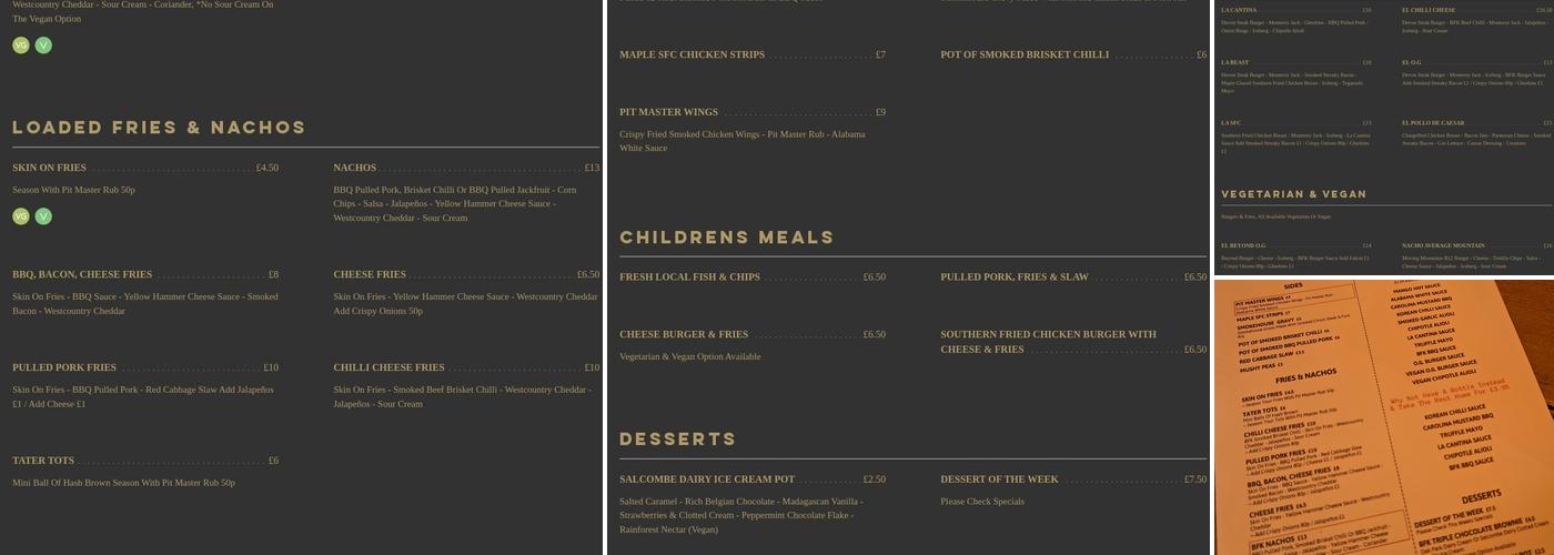 BFK @ Hanlons Brewery Menu