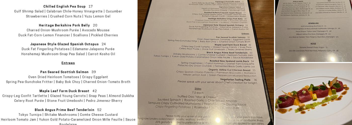 Restaurant Martin Menu