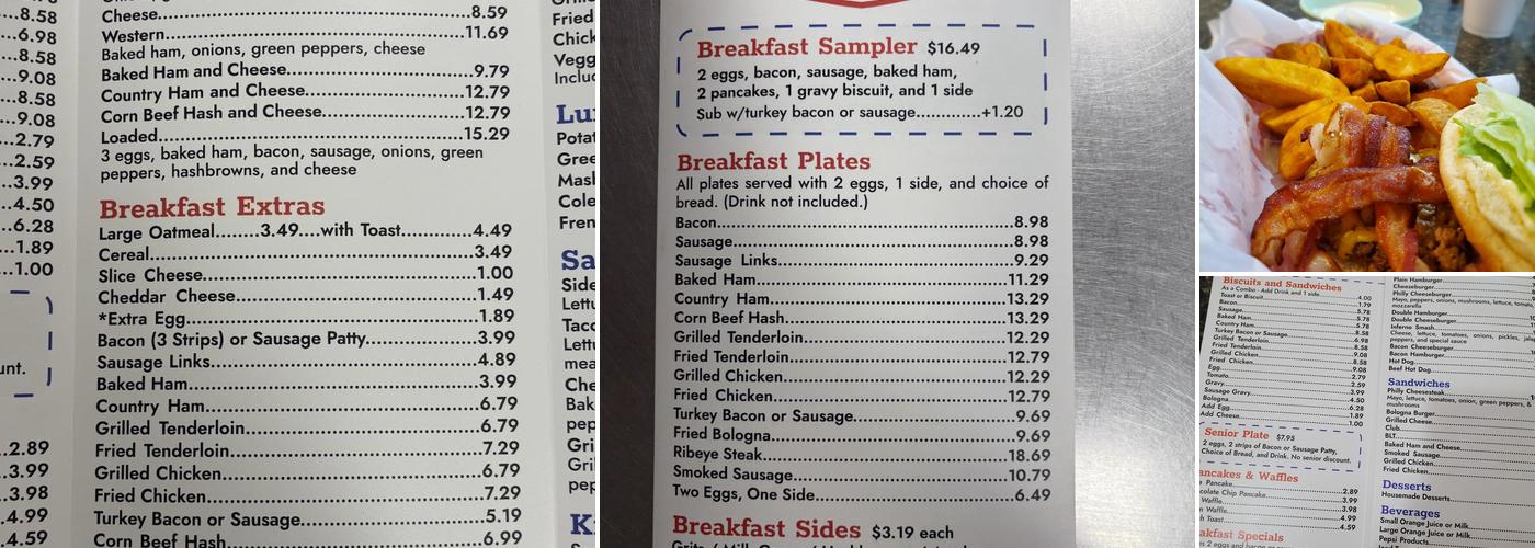 Stateline Diner Menu