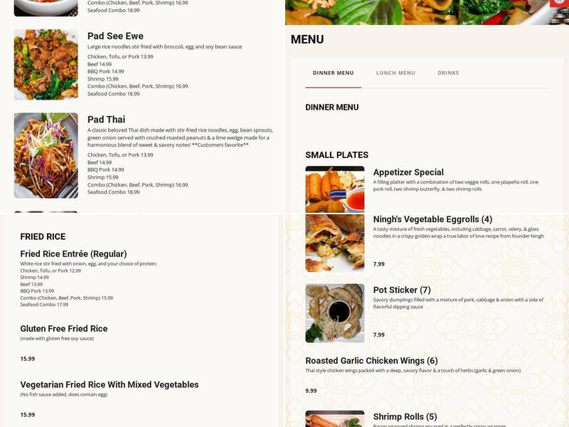 Lemon Grass Menu