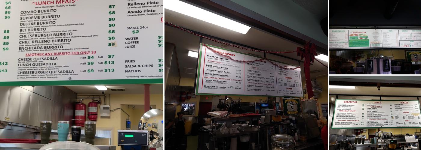 Burrito Express Menu