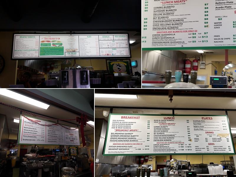 Burrito Express Menu