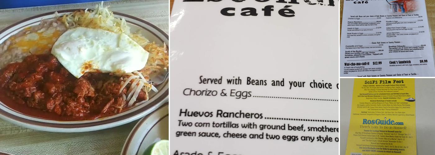 La Escondida Cafe Menu