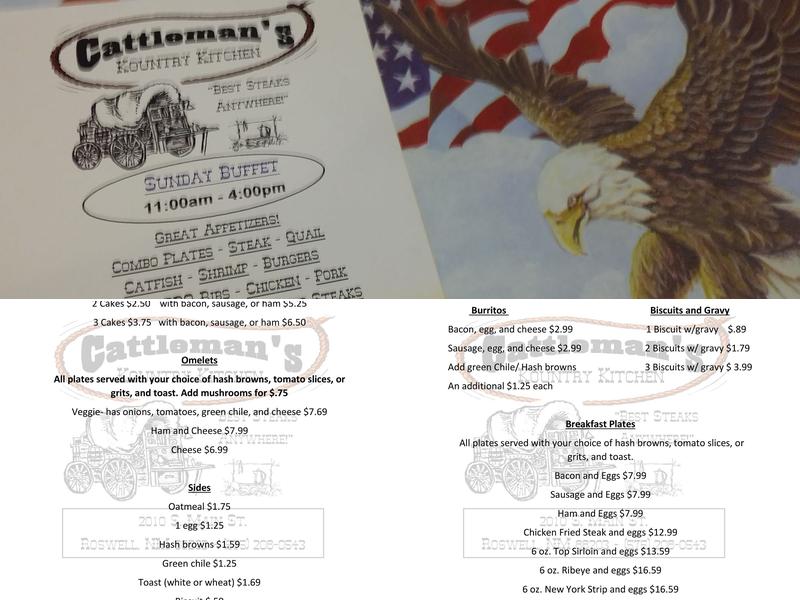 Cattleman's Kountry Kitchen Menu
