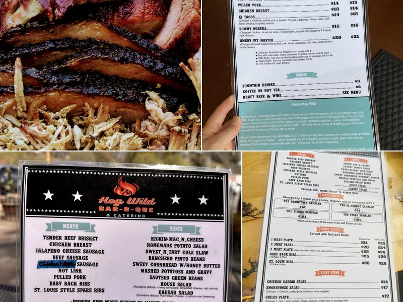 Hog Wild Bar-B-Que Menu