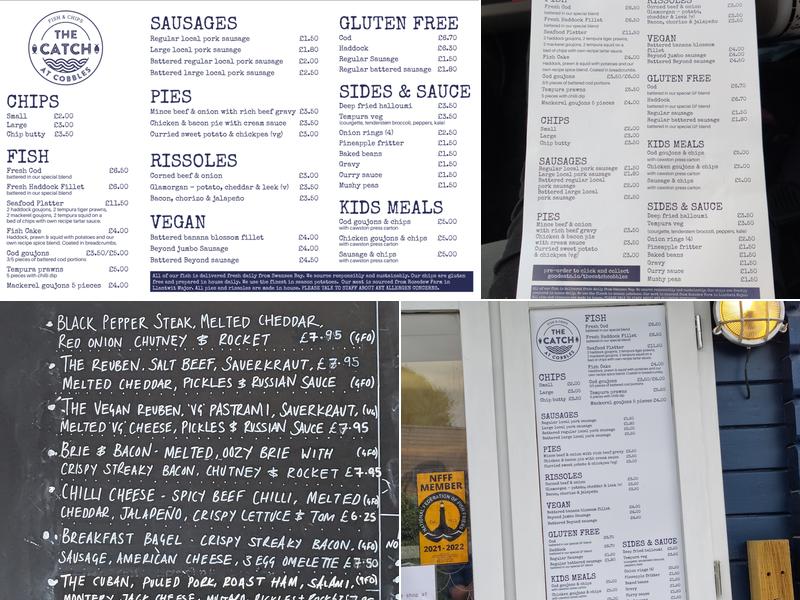 The Catch at Cobbles Menu