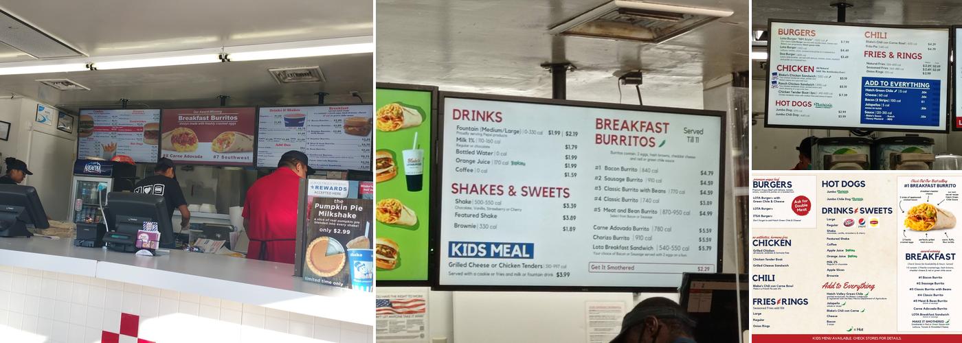 Blake's Lotaburger Menu