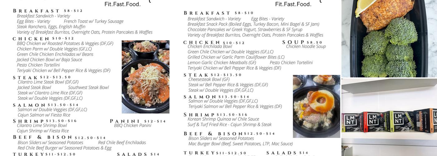 NutriMeals Menu