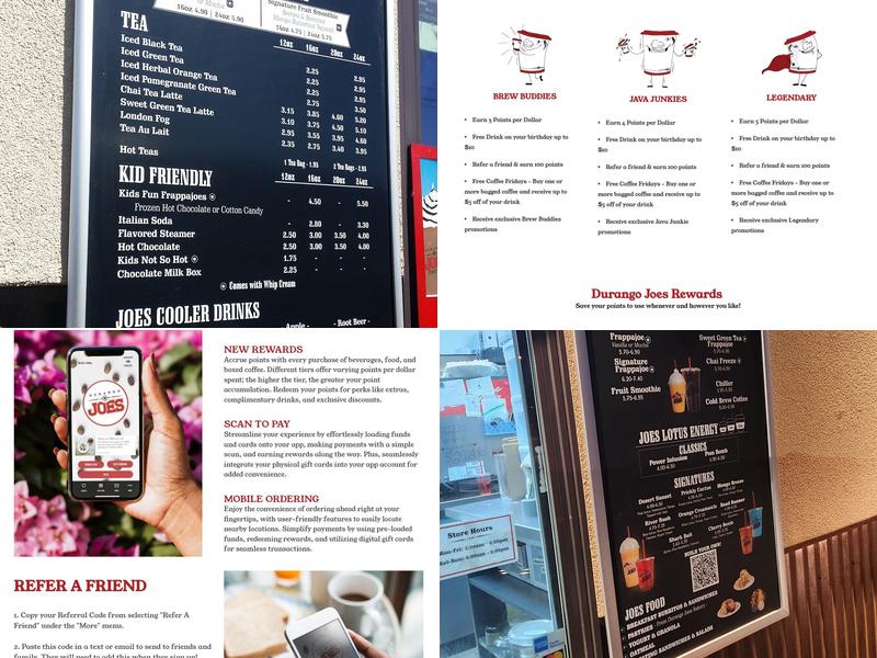 Durango Joes Coffee Menu