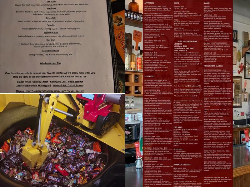 Three Rivers Brewstillery Lounge Menu