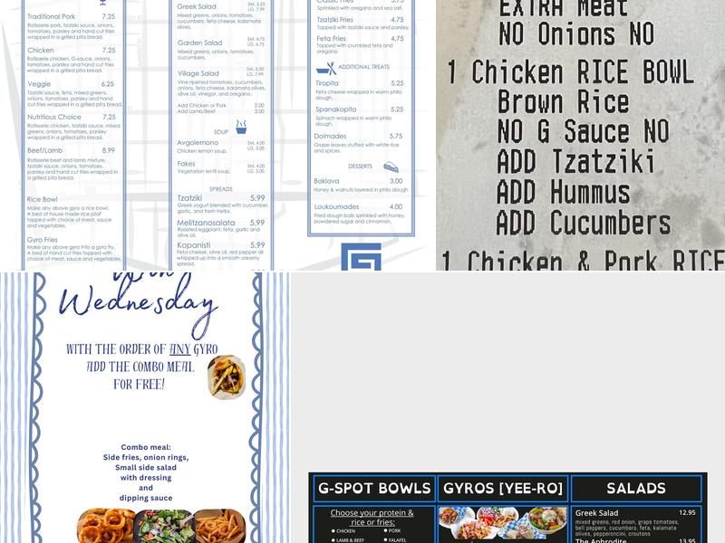 The Gyro Spot Menu