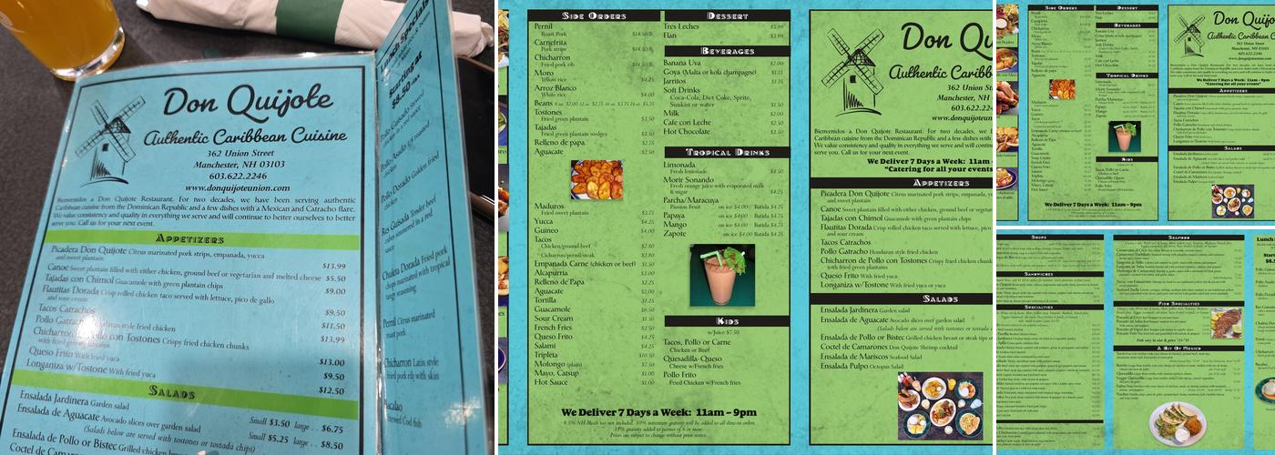 Don Quijote Restaurant Menu
