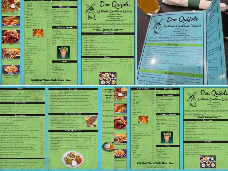Don Quijote Restaurant Menu