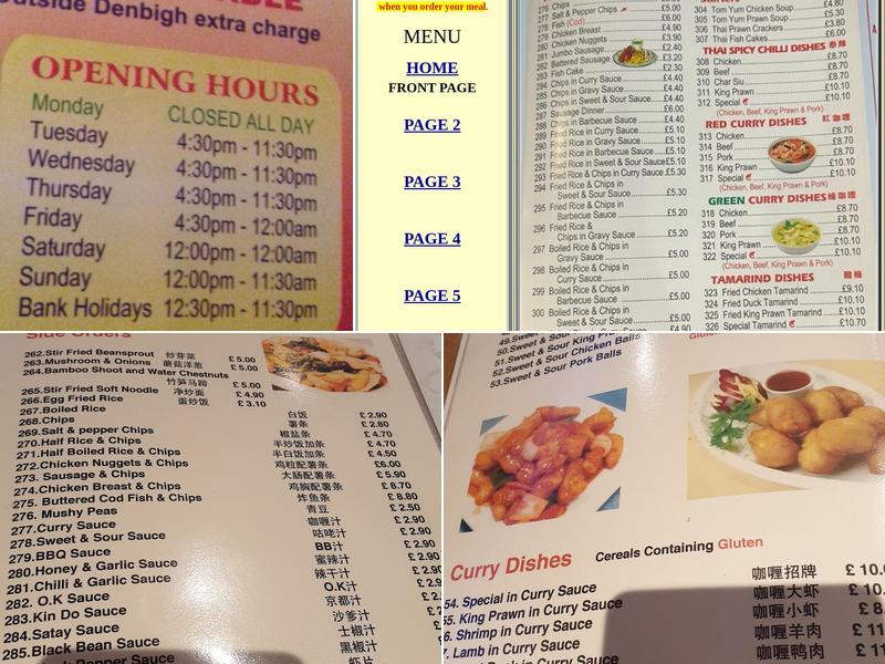 Chen Lin Chinese Restaurant Menu