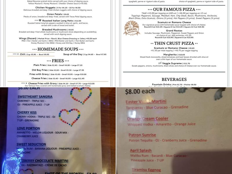 Rostas Cafe Menu