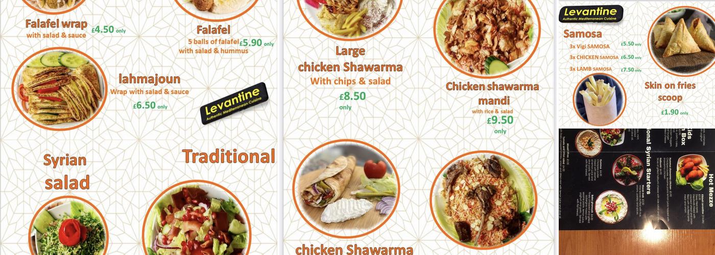 Levantine - Syrian Cuisine Menu