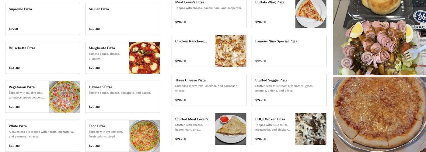 Pizza Como USA Menu