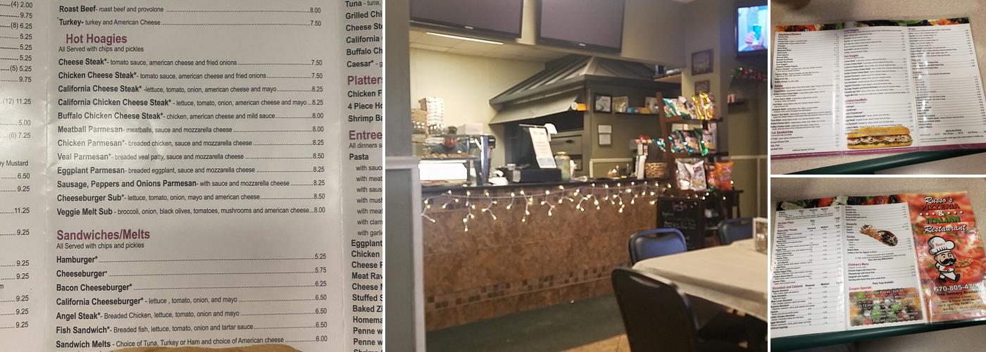 Russo's Pizzeria Menu