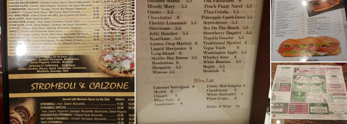 La Dolce Casa - DiMaggio's Menu